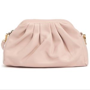 Italian leather clutch crossbody purse